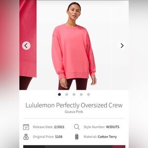 Lululemon Perfectly Oversized Crew